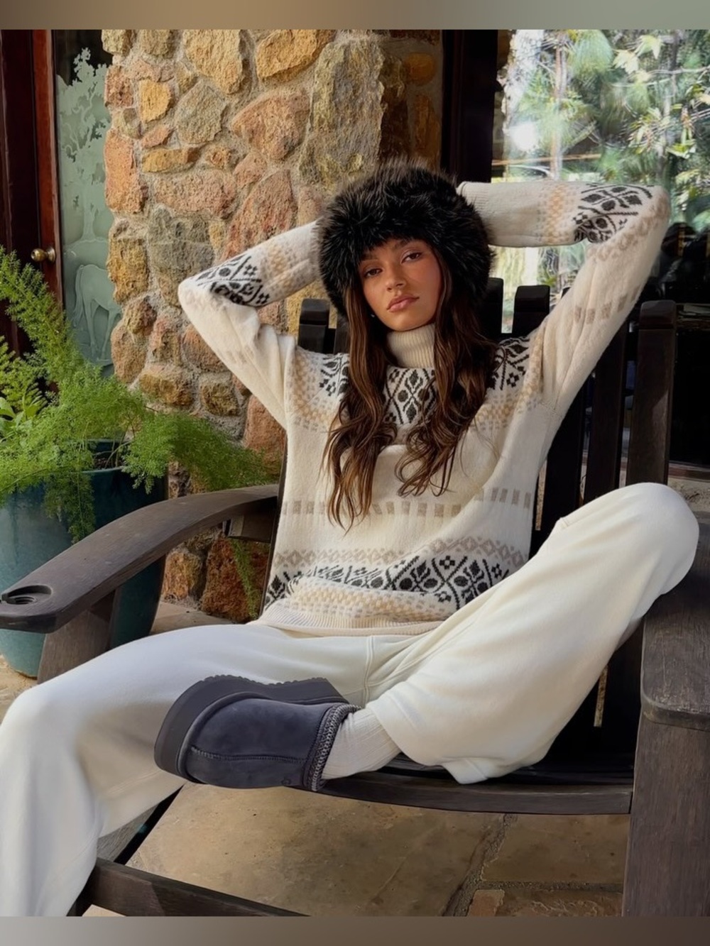 TODAY ONLY SALE! ✨ NWT More To Come x Revolve Kelsey Fairisle Sweater - Picture 6 of 14